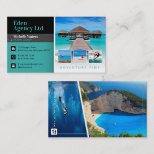 Adventure Time Tourism Travel Agent Business Card