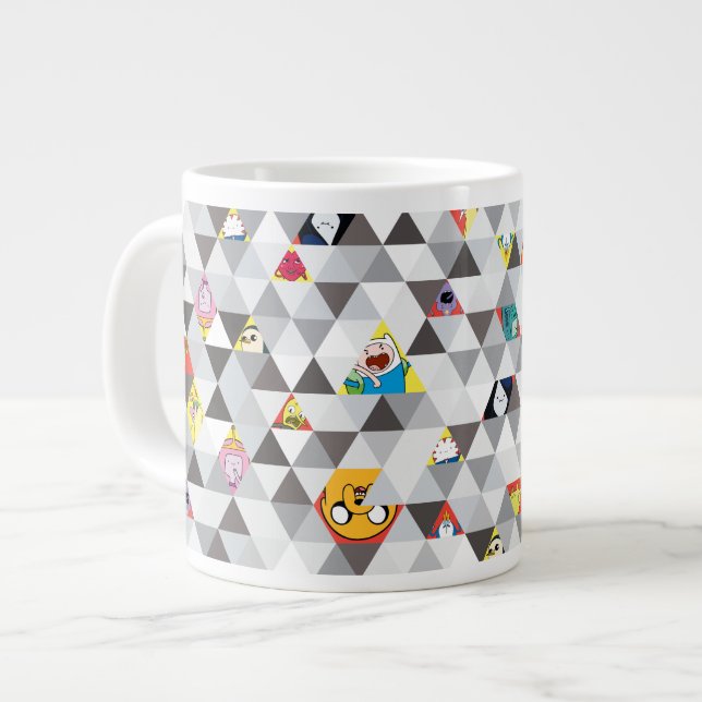 Adventure Time | Triangular Character Pattern Large Coffee Mug (Front Left)