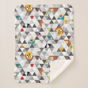Adventure Time   Triangular Character Pattern Sherpa Blanket