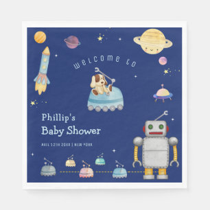 Adventure Toys Robot Boy Outer Space Baby Shower Napkin