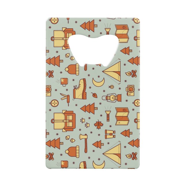 Adventure travel icons, seamless pattern. (Front)