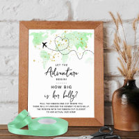 Adventure Travel Map Baby Shower Game
