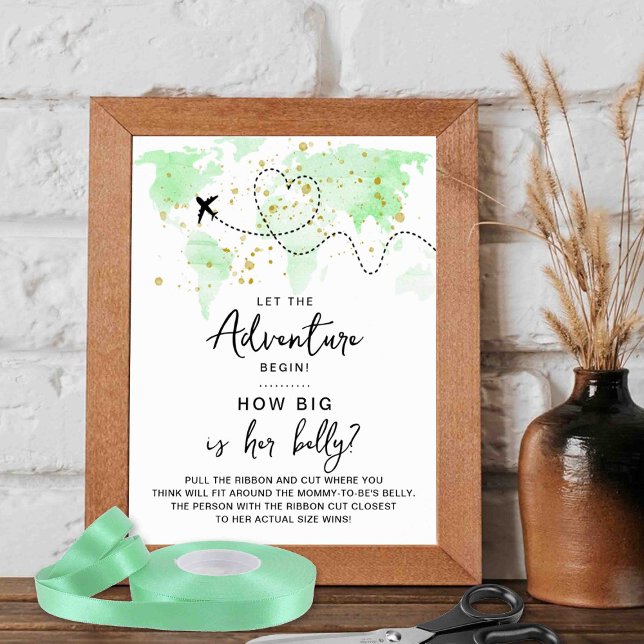 Adventure Travel Map Baby Shower Game Poster (Creator Uploaded)