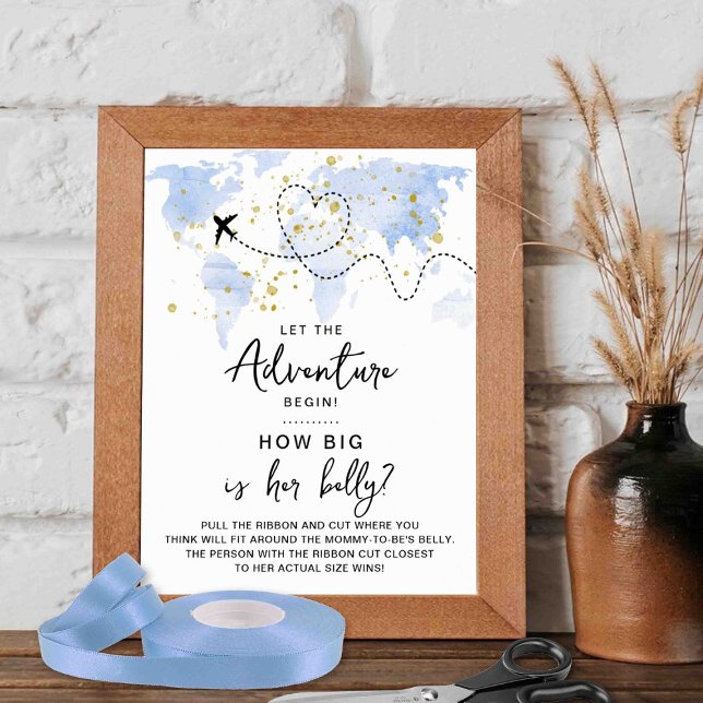 Adventure Travel Map Baby Shower Game Poster (Creator Uploaded)