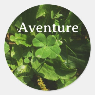 Adventure Trimmer with Four Leaves Classic Round Sticker