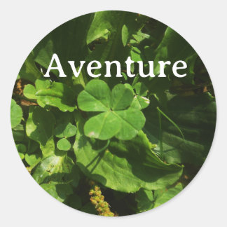Adventure Trimmer with Four Leaves Classic Round Sticker