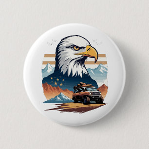 Adventure Trip USA 6 Cm Round Badge