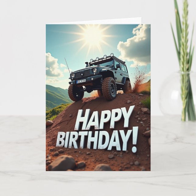 Adventure Truck Birthday Card (Front)