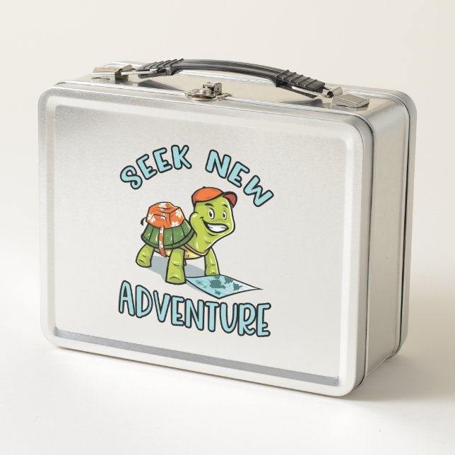 Adventure Turtle Metal Lunch Box (Front)