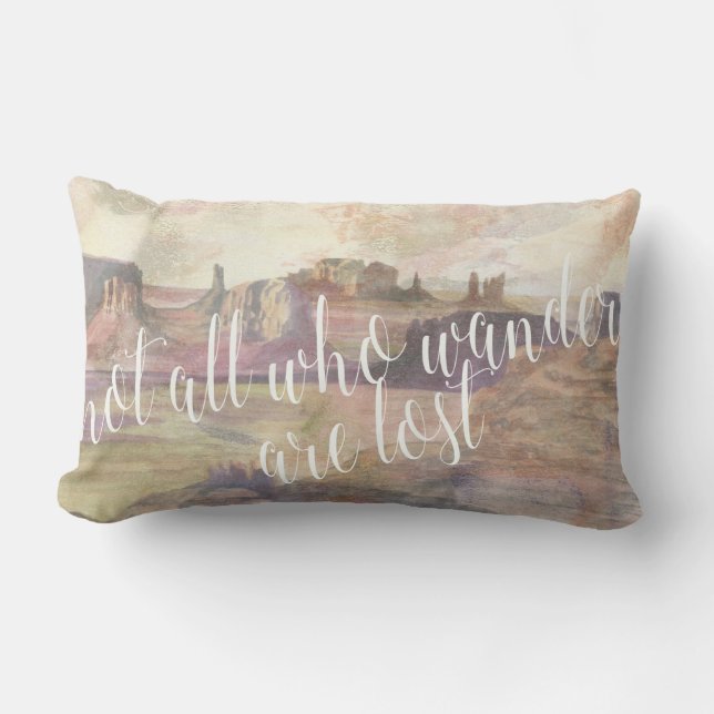 Adventure Typography IV Lumbar Cushion (Front)