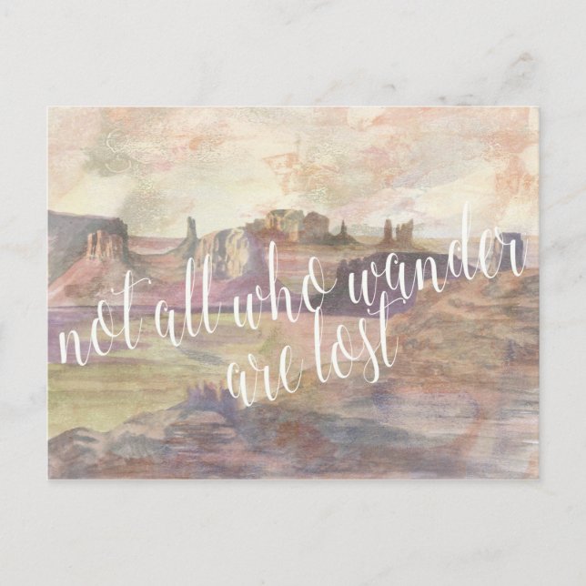 Adventure Typography IV Postcard (Front)