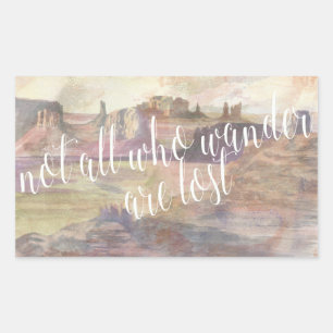 Adventure Typography IV Rectangular Sticker