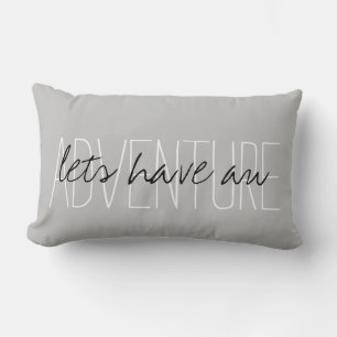Adventure Typography Lumbar Cushion