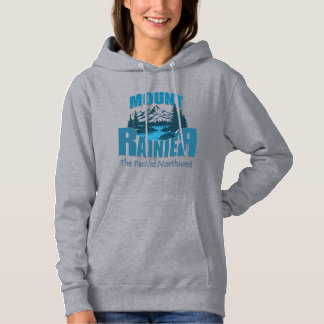 Adventure Typography Mount Rainier | Word Art Desi Hoodie