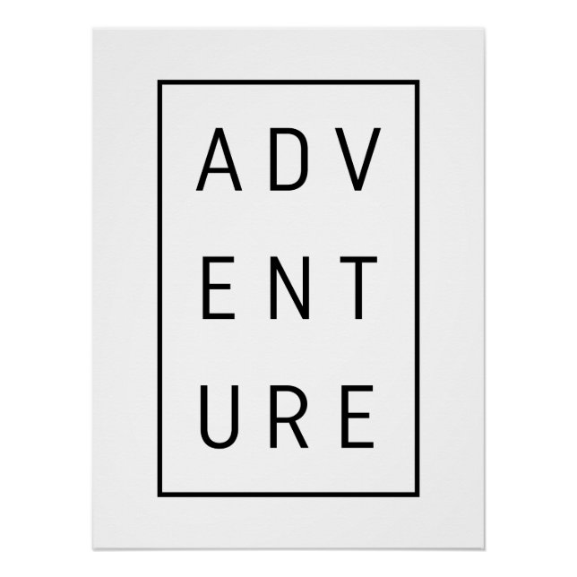 Adventure Typography Poster (Front)