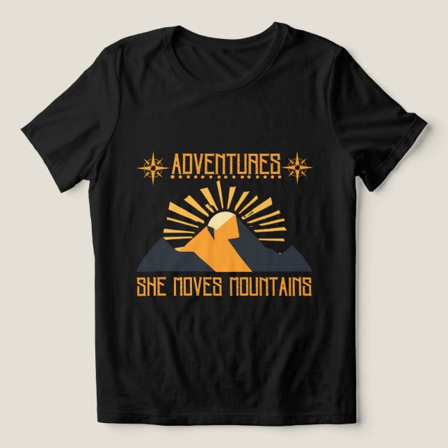 Adventure Women's Shirt - She Moves Mountains (Design Front)