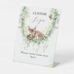 Adventure Woodland Baby Boy Shower Custom Sign