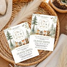Adventure Woodland Camping Animals baby shower
