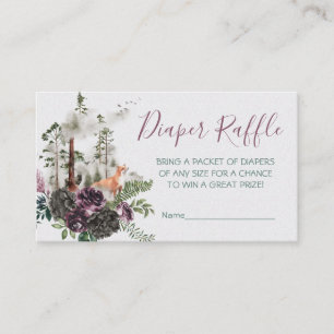 Adventure Woodland mountain forest Diaper Raffle Business Card