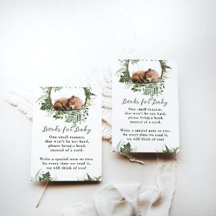 Adventure Woodland Mushroom Fern Baby Boy Shower Enclosure Card