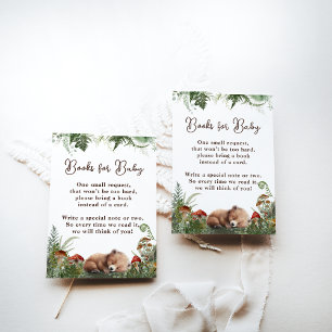 Adventure Woodland Mushroom Fern Baby Boy Shower Enclosure Card