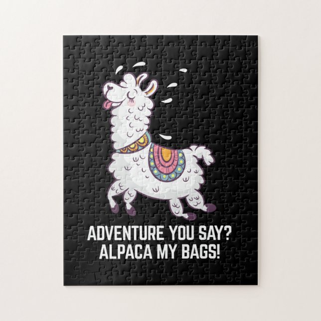  Adventure You Say? Alpaca My Bags Jigsaw Puzzle (Vertical)