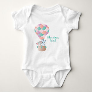 Adventures Await Jungle Animals Hot Air Balloon Baby Bodysuit