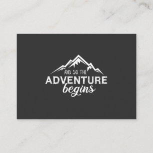 adventures begins business card
