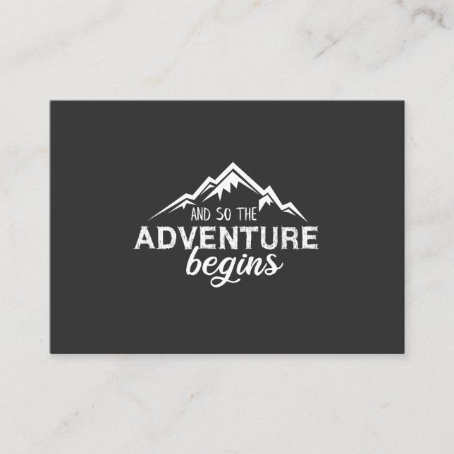 adventures begins business card (Front)