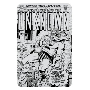 'Adventures into the Unknown' Lite Grey Magnet