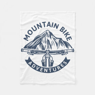 Adventures - Mountain Biking  Fleece Blanket
