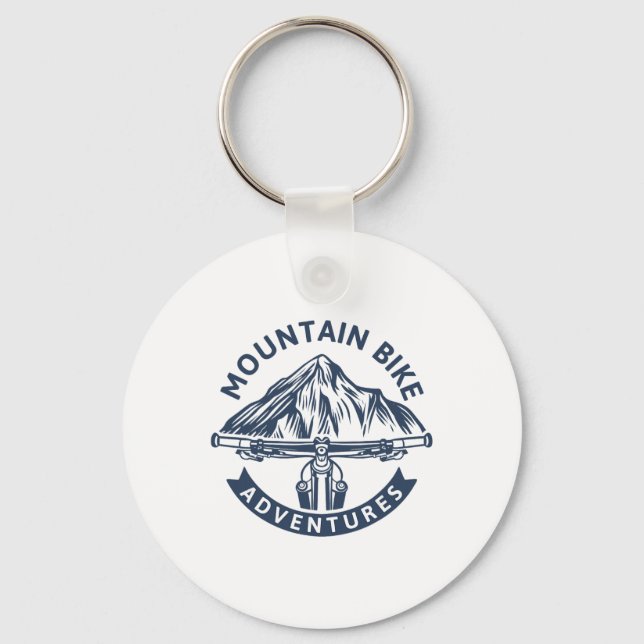 Adventures - Mountain Biking  Key Ring (Front)