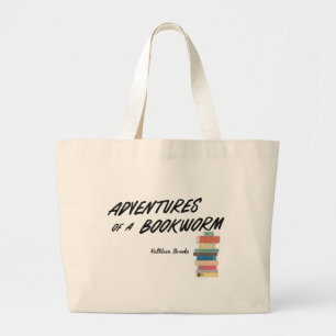 Adventures of a Bookworm Large Tote Bag