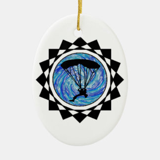 ADVENTURES OF SKYDIVING CERAMIC TREE DECORATION