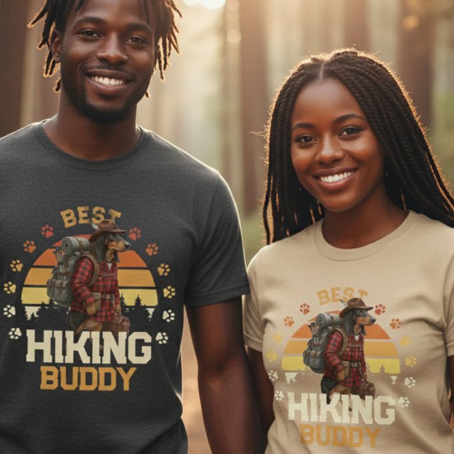 Adventurous American Foxhound Hiker Wilderness T-Shirt (Creator Uploaded)