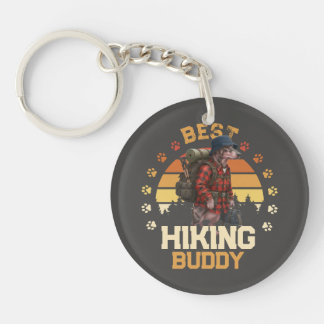 Adventurous American Hairless Terrier Hiker Key Ring