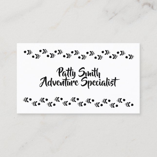 Adventurous Bear Track Business Card (Front)