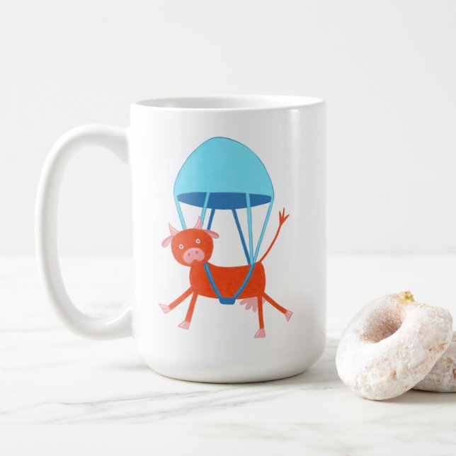 Adventurous Cow Coffee Mug (With Donut)