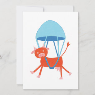 Adventurous Cow Holiday Card