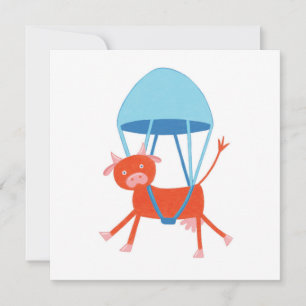 Adventurous Cow Holiday Card