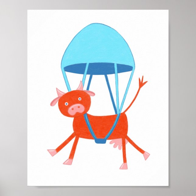 Adventurous Cow Poster (Front)