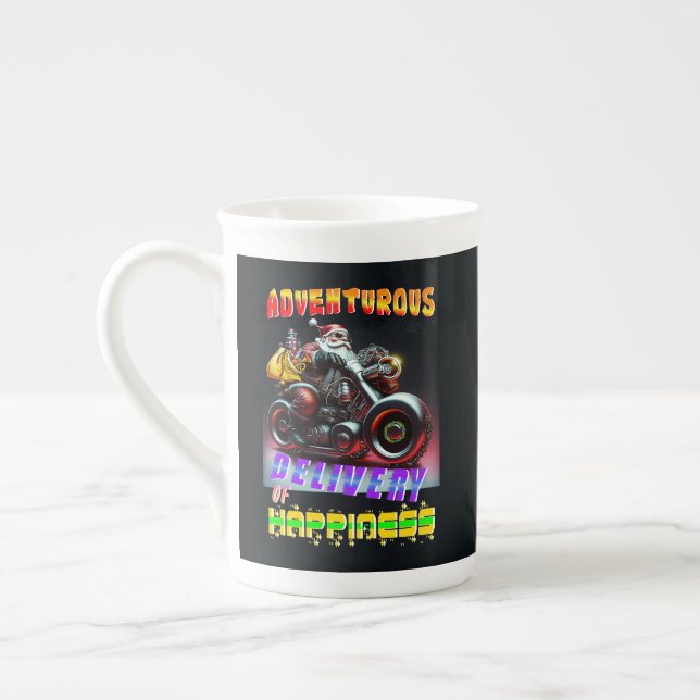 Adventurous Delivery Of Happiness Bone China Mug (Left)