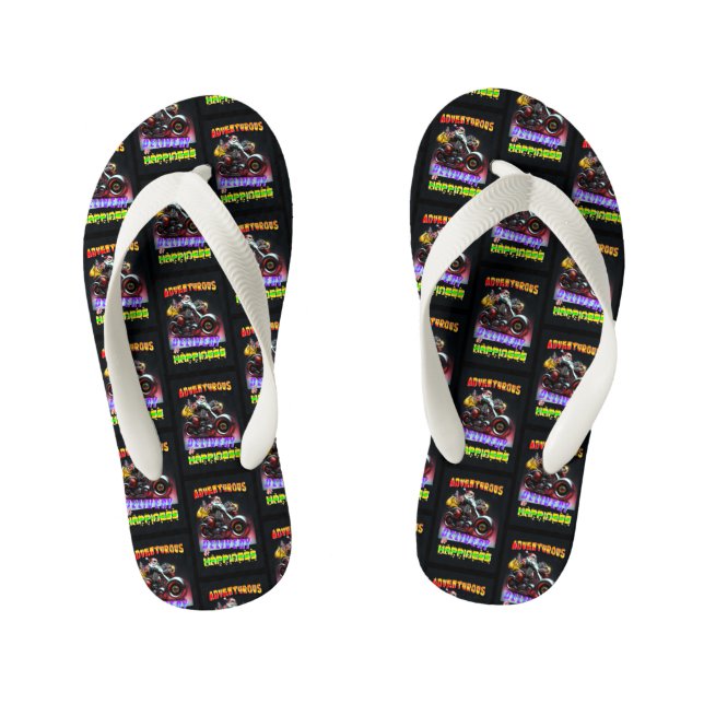Adventurous Delivery Of Happiness Kid's Jandals (Footbed)