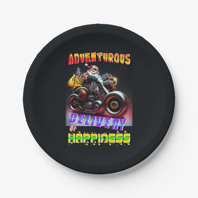 Adventurous Delivery Of Happiness Paper Plate (Front)