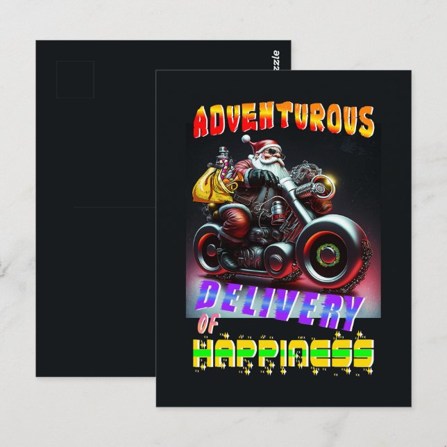 Adventurous Delivery Of Happiness Postcard (Front/Back)