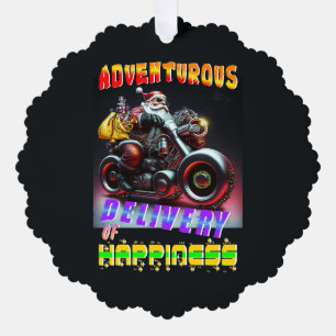 Adventurous Delivery Of Happiness Tree Decoration Card