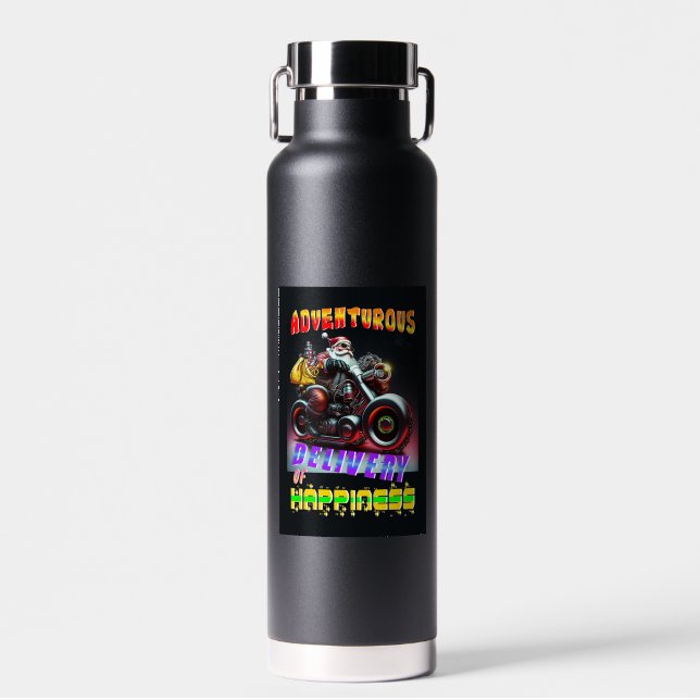 Adventurous Delivery Of Happiness Water Bottle (Front)