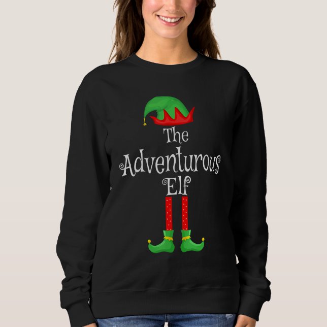 Adventurous Elf Matching Family Group Christmas Pa Sweatshirt (Front)