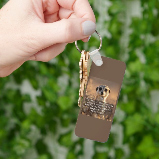 Adventurous Meerkat Living Key Ring (Hand)