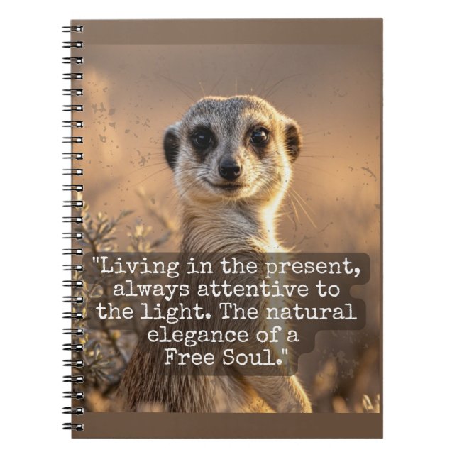 Adventurous Meerkat Living Notebook (Front)